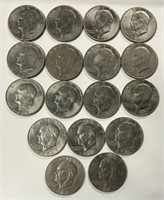 17 Eisenhower Dollar Coins