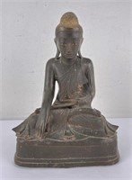Antique Myanmar Burma Bronze Buddha Figure