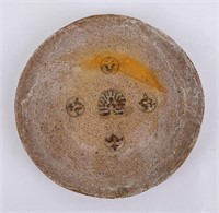 Antique Buddha Buddhist Pottery Plate