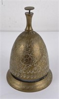 Indian Engraved Brass Hotel Bell