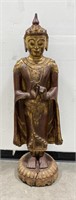 Antique Myanmar Burma Wood Buddha Figure