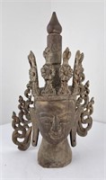 Antique Myanmar Burma Crowned Buddha Figure