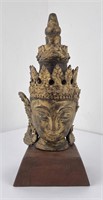 Antique Myanmar Burma Crowned Buddha Head