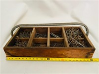 Vintage Wooden 24” Tool Compartment Tray