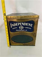 Antique Tin Biscuit Crate/Made in USA