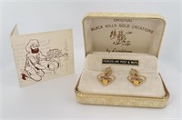Vintage 14k Black Hills Gold Earring Set