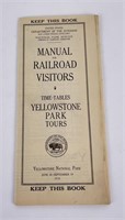 Yellowstone Park Railroad Time Tables 1930