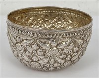Myanmar Burmese Sterling Silver Bowl