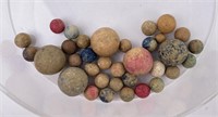 Group of Antique Clay Marbles