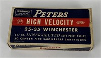 20ct Peters 25-35 Win Rifle Ammo