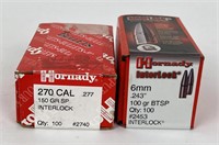 Hornady 6mm and .270 Rifle Bullets