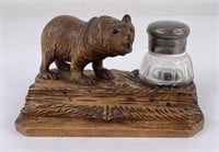 Antique Black Forest Germany Bear Inkwell