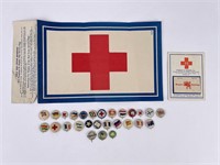 Group of Red Cross Johnson Johnson Pins