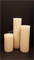 3 LARGE CANDLES