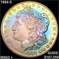 1884-S Morgan Silver Dollar CHOICE BU +