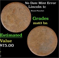 Nio Date Lincoln Cent Mint Error 1c Grades Select