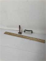 Vintage miniature metal hatchet and planing knife