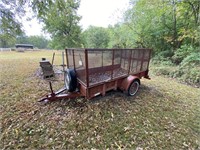 Bumper Pull Single Axle  Trailer 10ft L x 65"