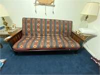 Futon w/Native American Upholstery 7ft L