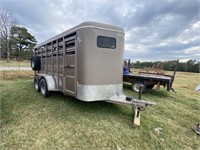 **2018 Delta Bumper Pull Cattle Trailer w/Title**