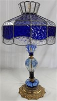 Beautiful Signed St. Clair Paperweight Glass Lamp