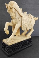 Asian Tong Parade Resin Horse Figurine