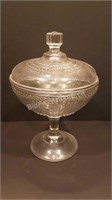 ANTIQUE PRESSED GLASS COMPOTE