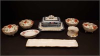 ANTIQUE LOSOL WARE BUTTER DISH + LIMOGES TRAY +