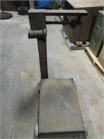 Platform scales on rollers