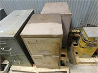 3-metal 2-drawer file cabinets