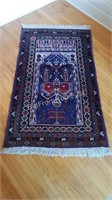 ANTIQUE HAND-KNOTTED WOOL MAT
