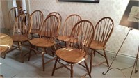 8 OAK DINING CHAIRS