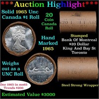 ***Auction Highlight*** Full Roll of Silver 1965 C