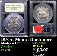 1991-d Mount Rushmore Modern Commem Half Dollar 50