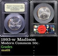 1993-w Madison Modern Commem Half Dollar 50c Grade