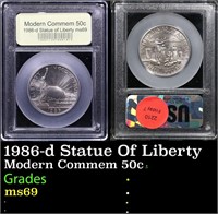 1986-d Statue Of Liberty Modern Commem Half Dollar