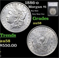 1886-o Morgan Dollar $1 Graded au58 By SEGS