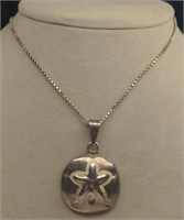 Sterling Silver Sand Dollar Pendant Necklace