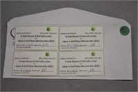 4 Tickets 9-Hole Rounbd of Golf Willow Valley