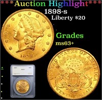 ***Auction Highlight*** 1898-s Gold Liberty Double