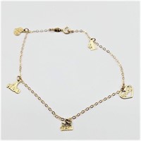 Yellow Gold "BFF" Charm Bracelet-New