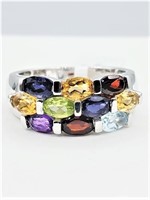 Sterling Silver Natural Gemstone Ring-New