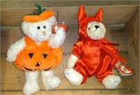 Pumpkin Bear & Devil Collector's Ty Babies