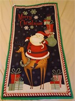 Cute Handmade X-Mas Santa & Reindeer Wall Hanging