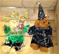 Collector's Halloween Scarecro & Witch Bear Ty Bab