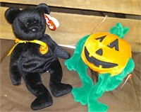 Collector's Black Bear & Pumpkin Ty Babies