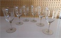 Etched Crystal Glass Ware Set of 6