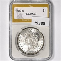 1880-O Morgan Silver Dollar PGA-MS63
