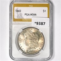 1882 Morgan Silver Dollar PGA-MS66