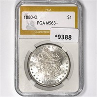 1880-O Morgan Silver Dollar PGA-MS63+